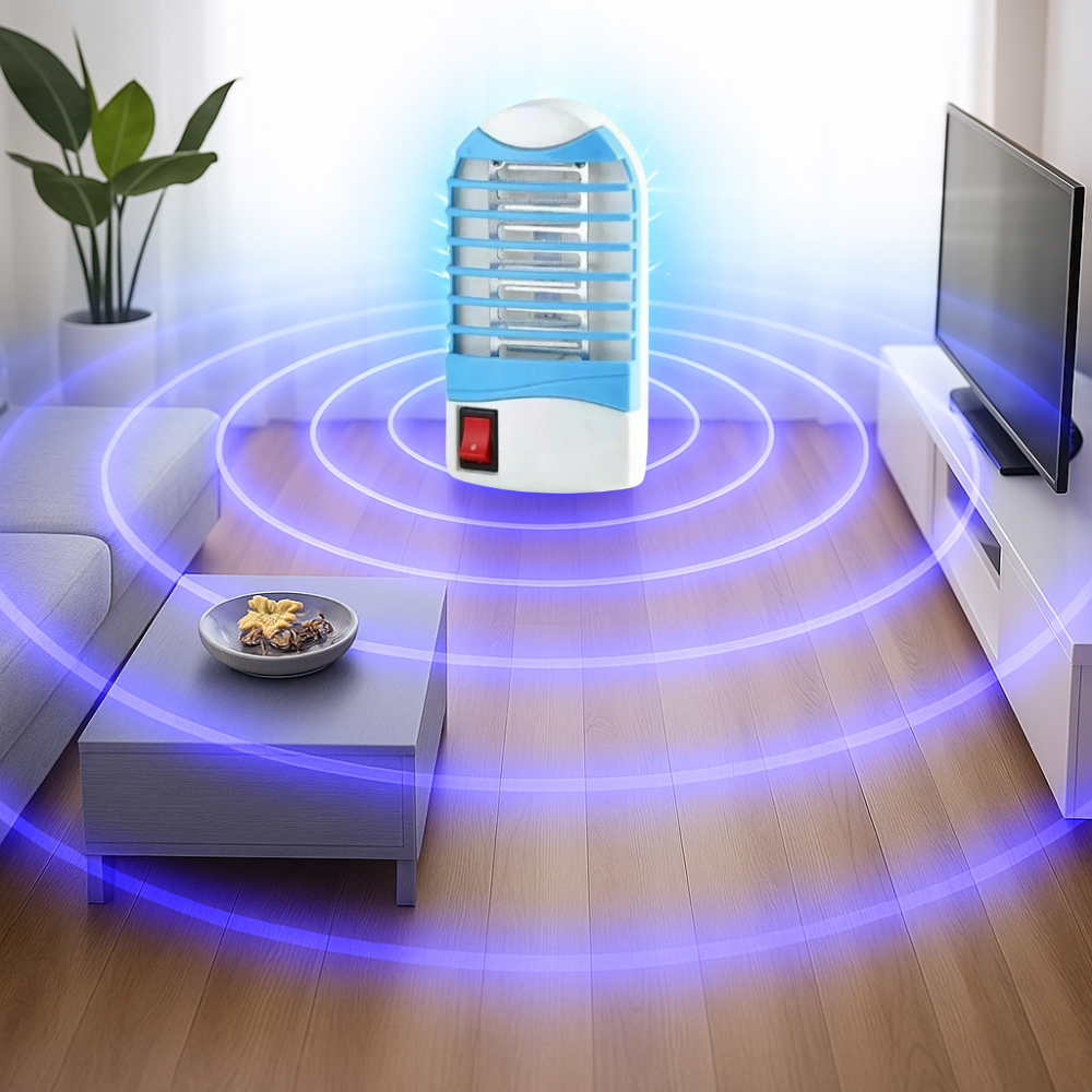 Lampe Anti-Mouches LED - Piège à Mouches Électrique avec Lumière Bleue UV